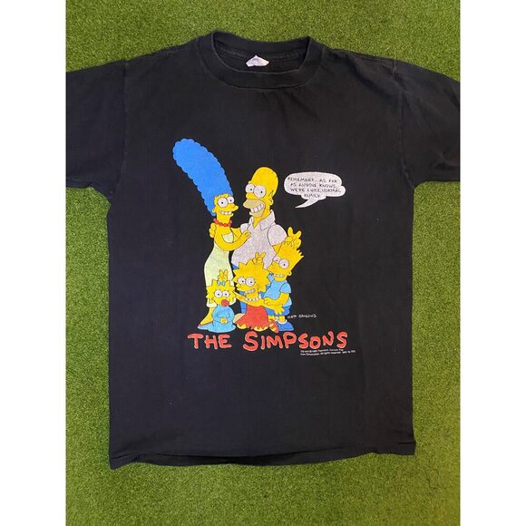 1990 The Simpsons - Vintage Cartoon T-Shirt (Medium) - Picture 1 of 1